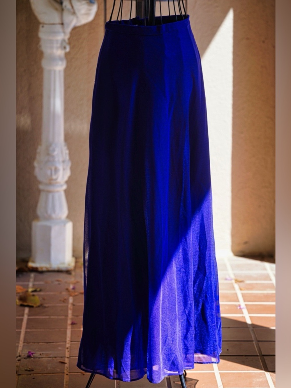 Vintage Betsy & Adam by Jaslene Royal Blue Formal Maxi Skirt - Size 8